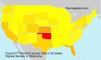 Surname Bomhoff in USA Surname Bomhoff in USA