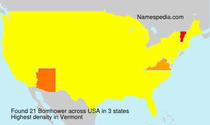 Surname Bomhower in USA Surname Bomhower in USA