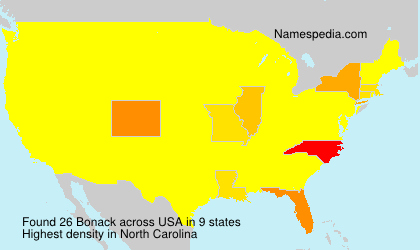 Surname Bonack in USA Surname Bonack in USA
