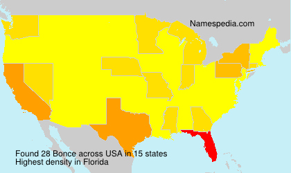 Surname Bonce in USA Surname Bonce in USA