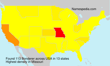 Surname Bonderer in USA Surname Bonderer in USA