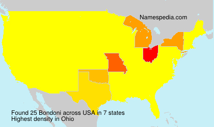 Surname Bondoni in USA