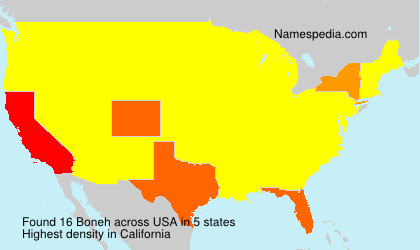 Surname Boneh in USA Surname Boneh in USA