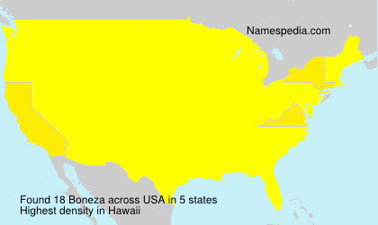 Surname Boneza in USA Surname Boneza in USA