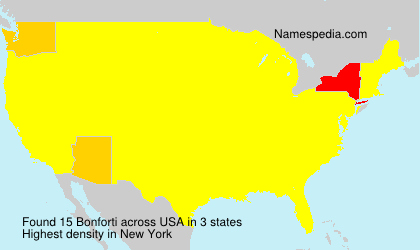 Surname Bonforti in USA Surname Bonforti in USA