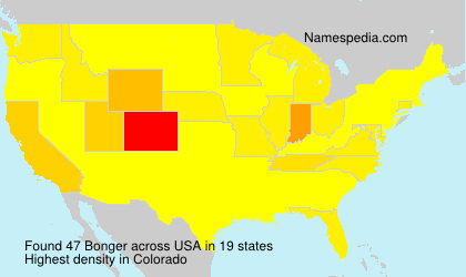 Surname Bonger in USA