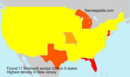 Surname Bonhardt in USA Surname Bonhardt in USA