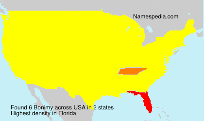 Surname Bonimy in USA Surname Bonimy in USA