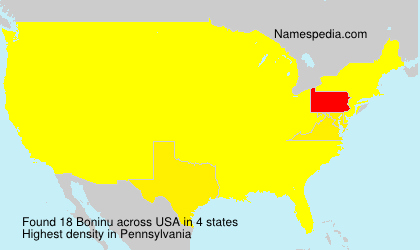 Surname Boninu in USA Surname Boninu in USA