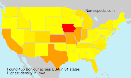 Surname Bonjour in USA Surname Bonjour in USA