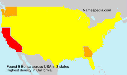 Surname Bonsa in USA