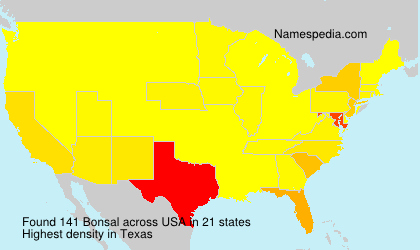 Surname Bonsal in USA Surname Bonsal in USA