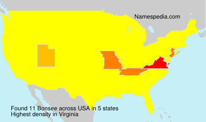Surname Bonsee in USA Surname Bonsee in USA