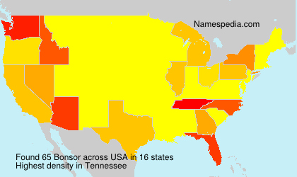 Surname Bonsor in USA