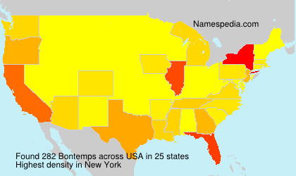 Surname Bontemps in USA Surname Bontemps in USA