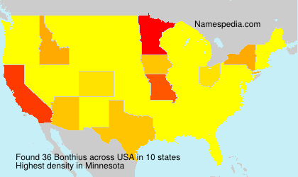Surname Bonthius in USA Surname Bonthius in USA