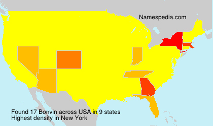 Surname Bonvin in USA Surname Bonvin in USA
