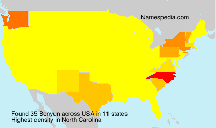 Surname Bonyun in USA