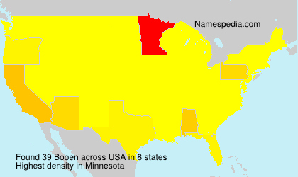 Surname Booen in USA Surname Booen in USA