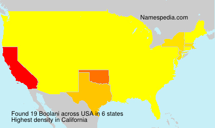 Surname Boolani in USA Surname Boolani in USA
