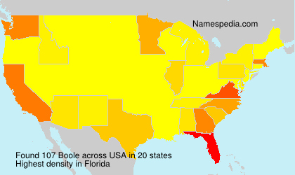 Surname Boole in USA Surname Boole in USA