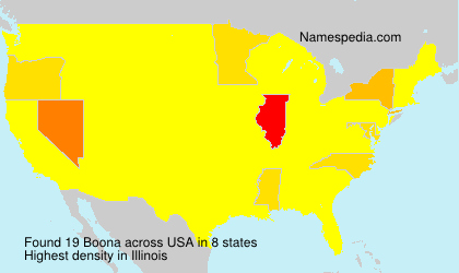 Surname Boona in USA Surname Boona in USA