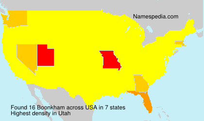 Surname Boonkham in USA Surname Boonkham in USA