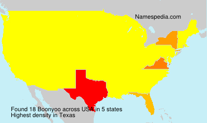 Surname Boonyoo in USA Surname Boonyoo in USA