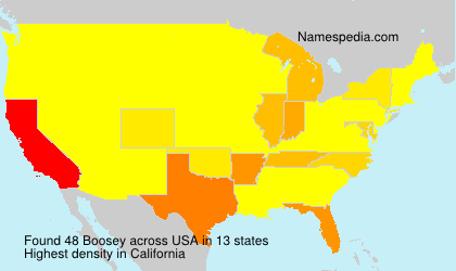 Surname Boosey in USA Surname Boosey in USA