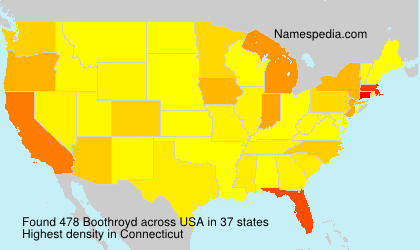 Surname Boothroyd in USA Surname Boothroyd in USA