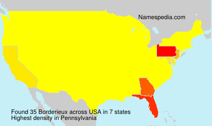 Surname Borderieux in USA Surname Borderieux in USA
