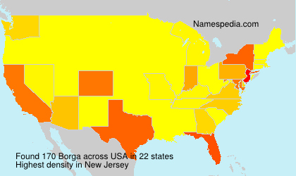 Surname Borga in USA Surname Borga in USA