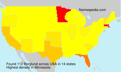 Surname Borglund in USA