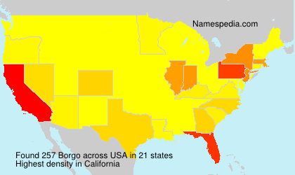 Surname Borgo in USA Surname Borgo in USA