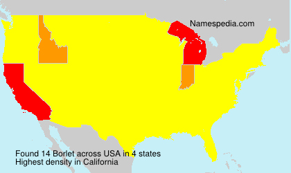 Surname Borlet in USA Surname Borlet in USA