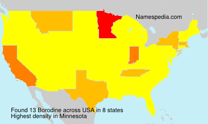 Surname Borodine in USA Surname Borodine in USA