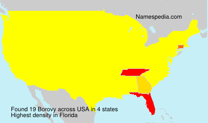Surname Borovy in USA Surname Borovy in USA