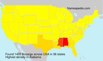 Surname Bosarge in USA Surname Bosarge in USA