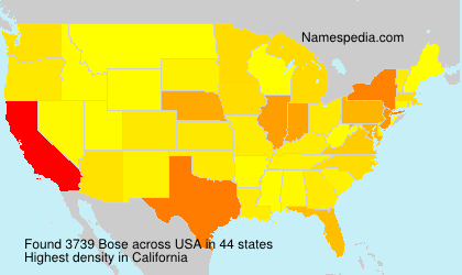 Surname Bose in USA Surname Bose in USA