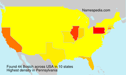 Surname Bosich in USA