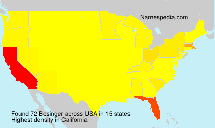 Surname Bosinger in USA Surname Bosinger in USA