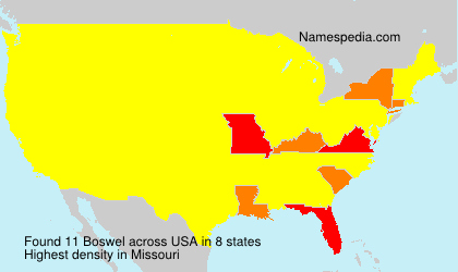 Surname Boswel in USA Surname Boswel in USA