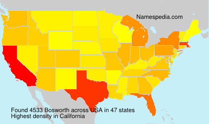 Surname Bosworth in USA Surname Bosworth in USA