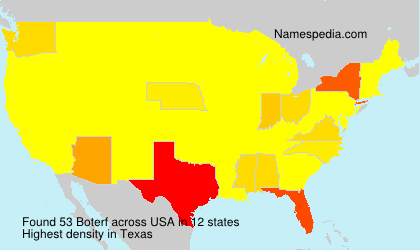 Surname Boterf in USA Surname Boterf in USA