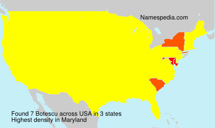Surname Botescu in USA Surname Botescu in USA