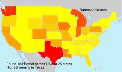 Surname Bothel in USA Surname Bothel in USA