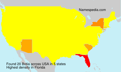 Surname Botia in USA Surname Botia in USA