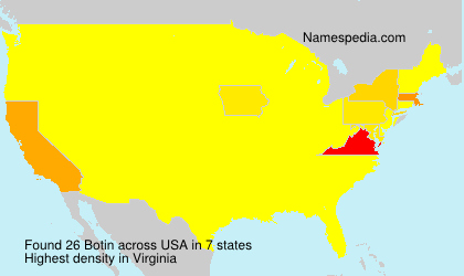 Surname Botin in USA Surname Botin in USA