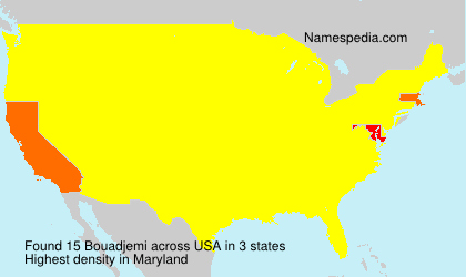 Surname Bouadjemi in USA Surname Bouadjemi in USA