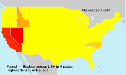 Surname Boubon in USA Surname Boubon in USA